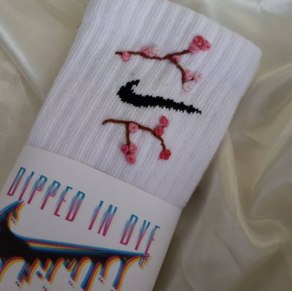 Cherry Blossom Nike Socks - Picture 2 of 3
